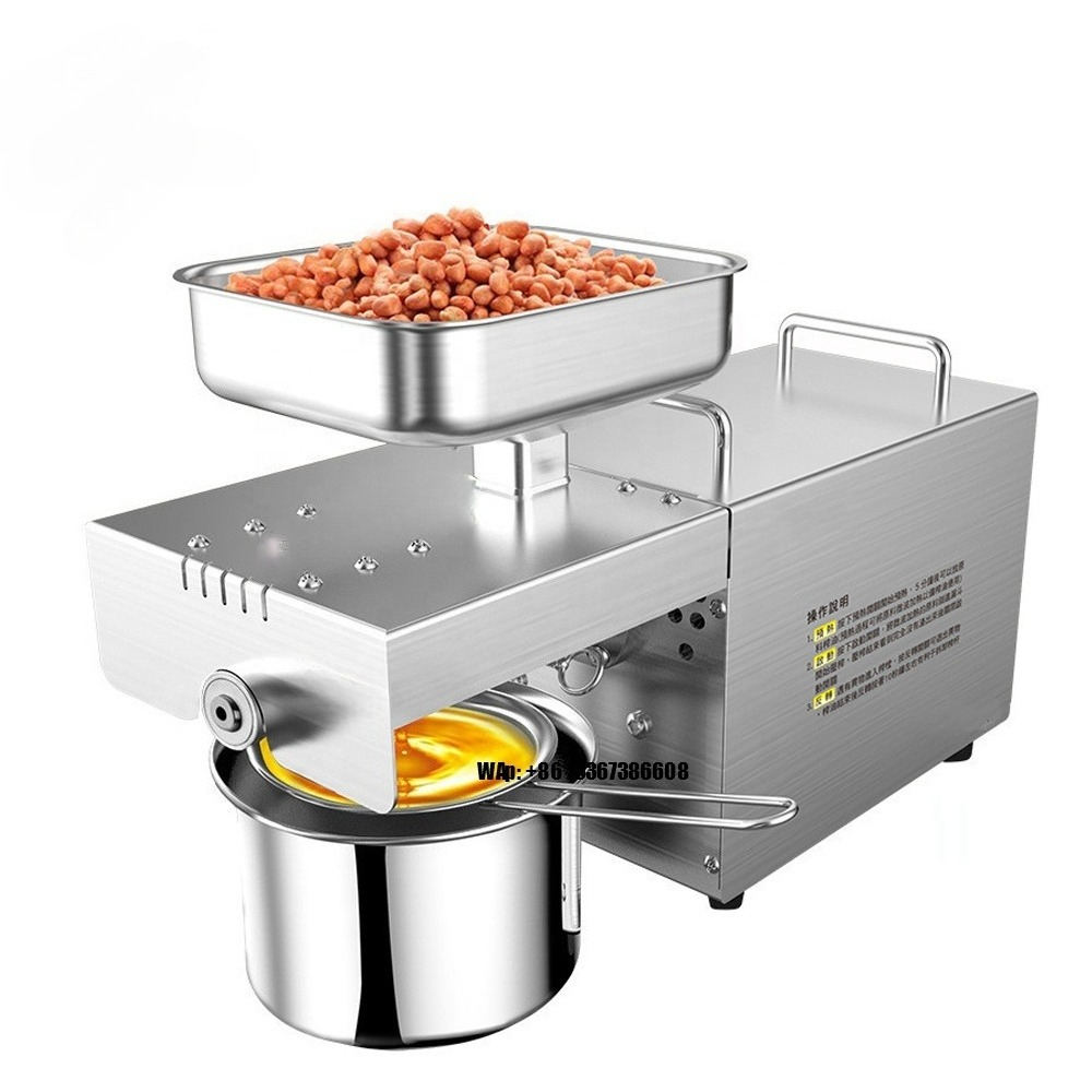 Home Cooking Oil Making Machine - 家庭用小型食用油製造機 自動ミニオイルプレス機 業務用ステンレス製食用油抽出機