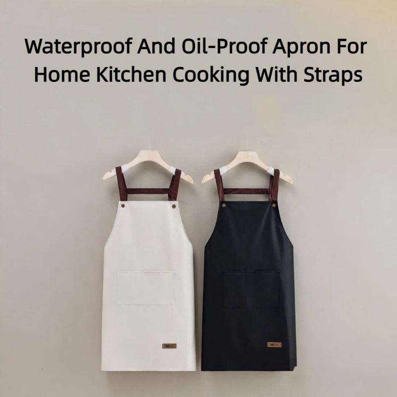 Home Cooking Restaurants - 【SY】防水・耐油エプロン 家庭用キッチン、レストラン、カフェ、職場用 無地エプロン