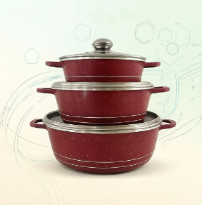 Home Cooking Chef - JMZ調理器具セット グラナイトコーティング鍋とフライパン6点セット アルミ製ノンスティックキッチン調理器具 家庭用シェフ向けスープストックソースパン