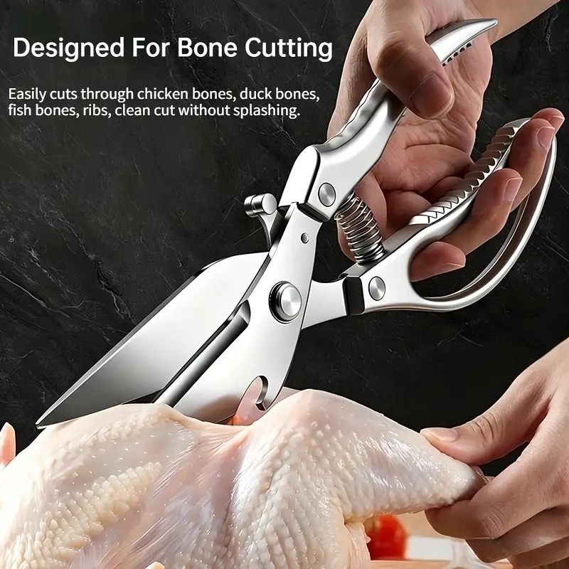オールステンレス製の強力な多機能キッチン用鶏骨はさみ、鶏や鴨 - Home Cooking On のレビューと価格