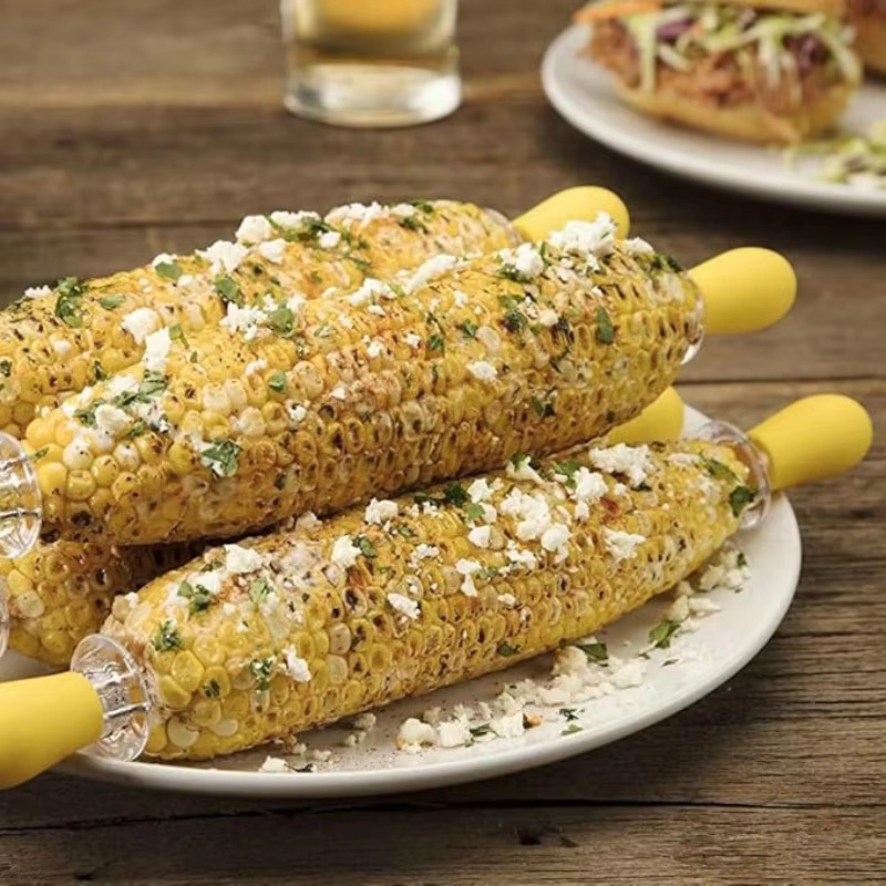 1ペアのコーンホルダー、ステンレス製のトウモロコシ穂軸ホルダ - Home Cooking On のレビューと価格