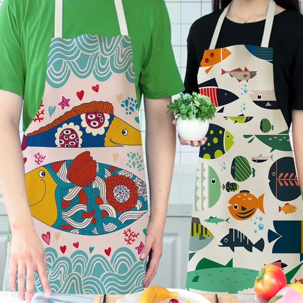 女性男性キッチンエプロン主婦エプロン防水調理耐油魚綿リネンホ - Home Cooking Chef のレビューと価格
