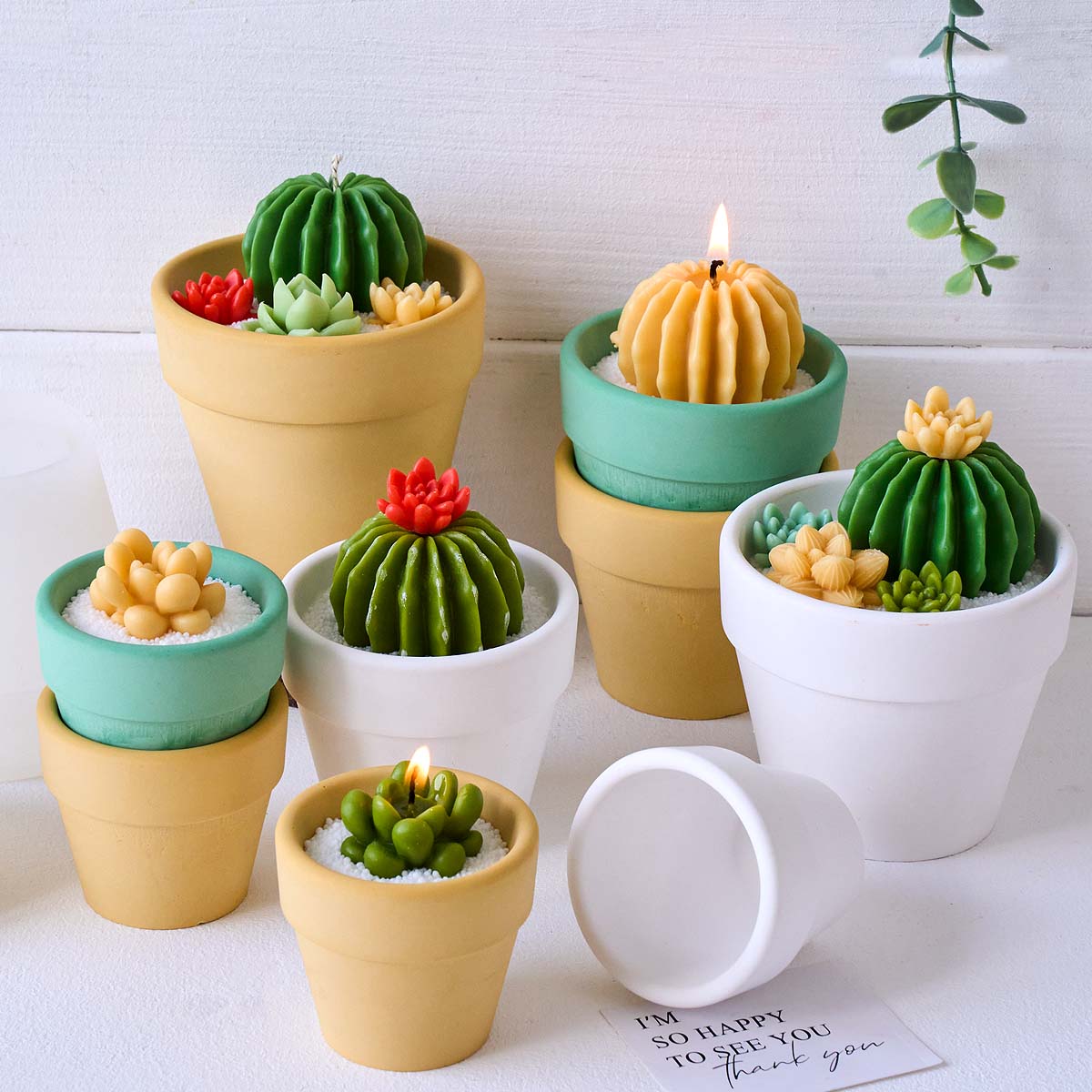 3D北欧キャンドルジャー用シリコンモールド DIYサボテン多 - Tagine Clay Pot のレビューと価格