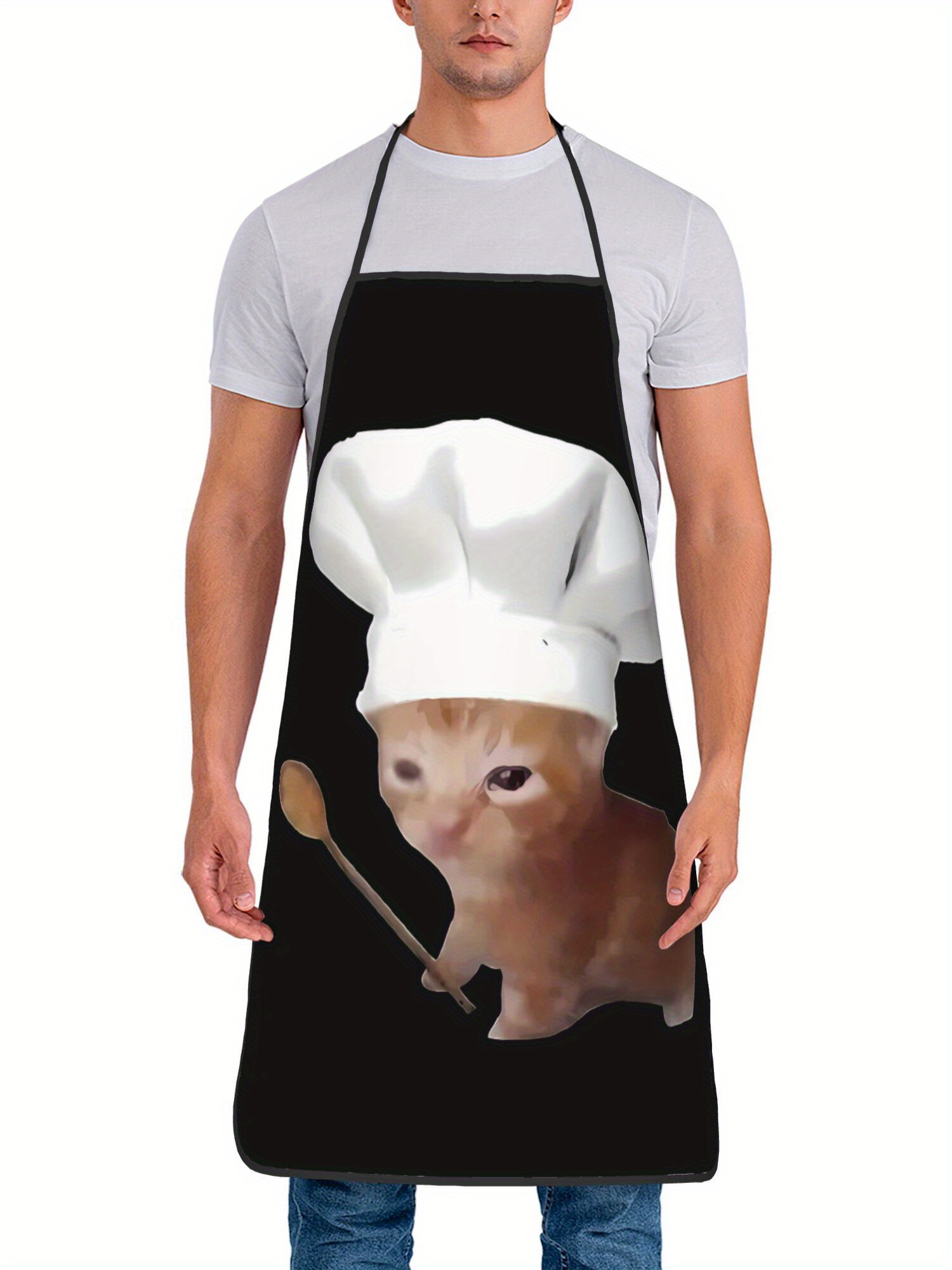 面白いシェフ泣いている猫エプロン キッチンエプロン かわいい - Home Cooking Chef のレビューと価格