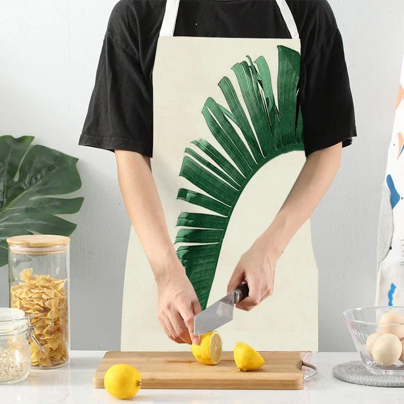 家庭用品グリーン熱帯植物パターンシェフエプロン家庭料理キッチ - Home Cooking Chef のレビューと価格