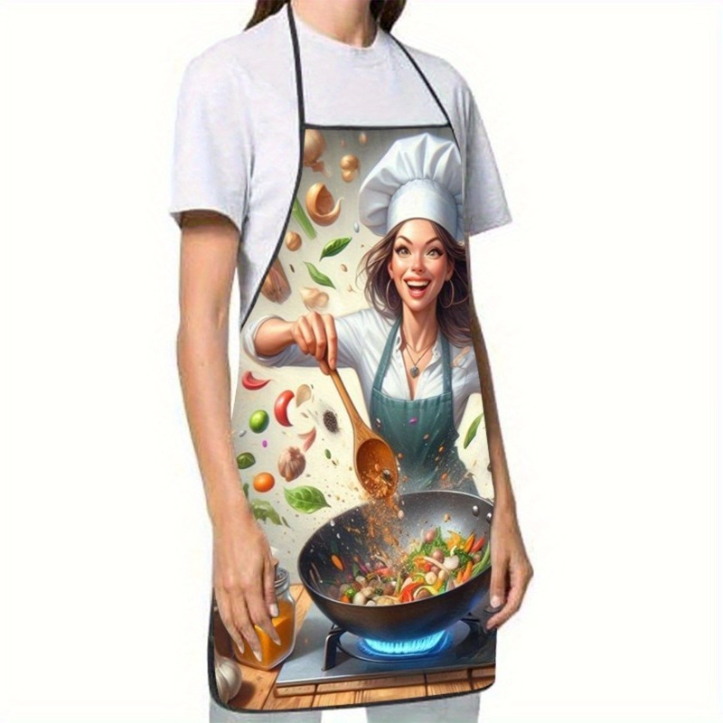 野菜料理用プリントエプロン、耐久性がありお手入れ簡単、ホーム - Home Cooking Chef のレビューと価格