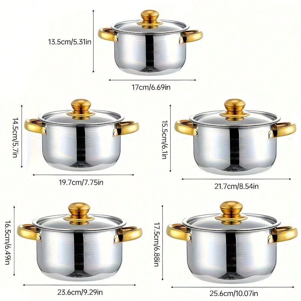 ステンレス製鍋セット モダンラグジュアリー調理器具 ストック - Home Cooking Restaurants のレビューと価格