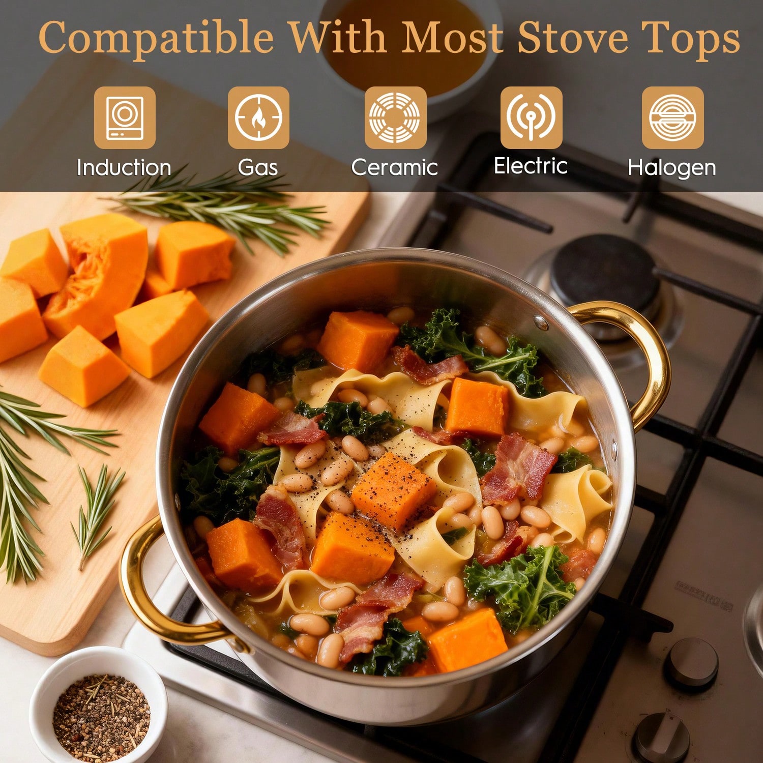 ステンレス製鍋セット モダンラグジュアリー調理器具 ストック - Home Cooking Restaurants のレビューと価格