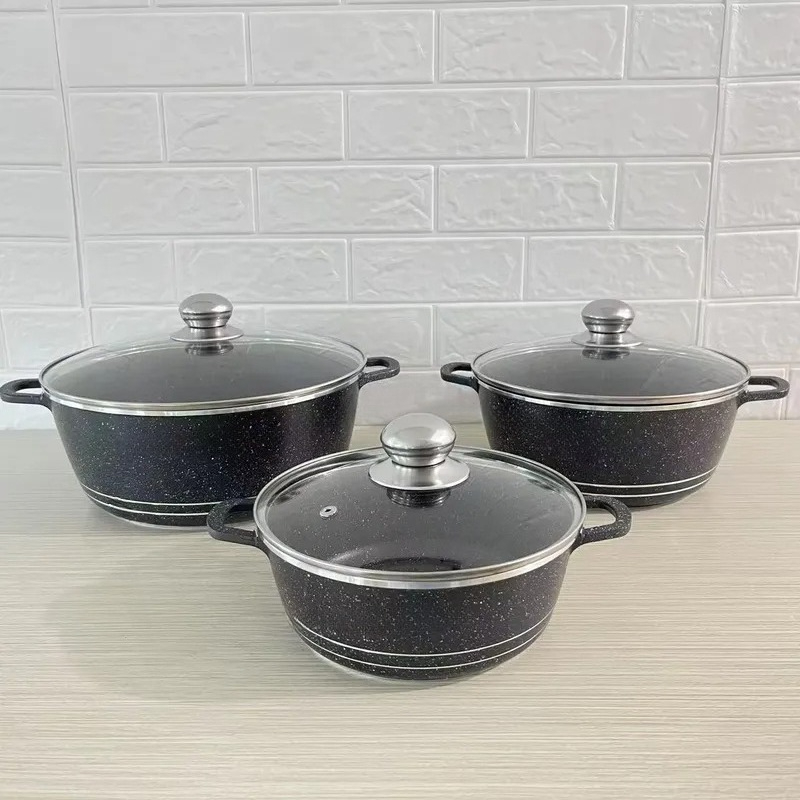 JMZ調理器具セット グラナイトコーティング鍋とフライパン6 - Home Cooking Chef のレビューと価格